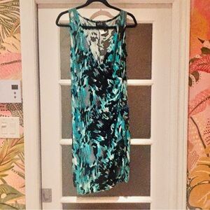 #21 Elegant Teal and Black Women's Midi Dress